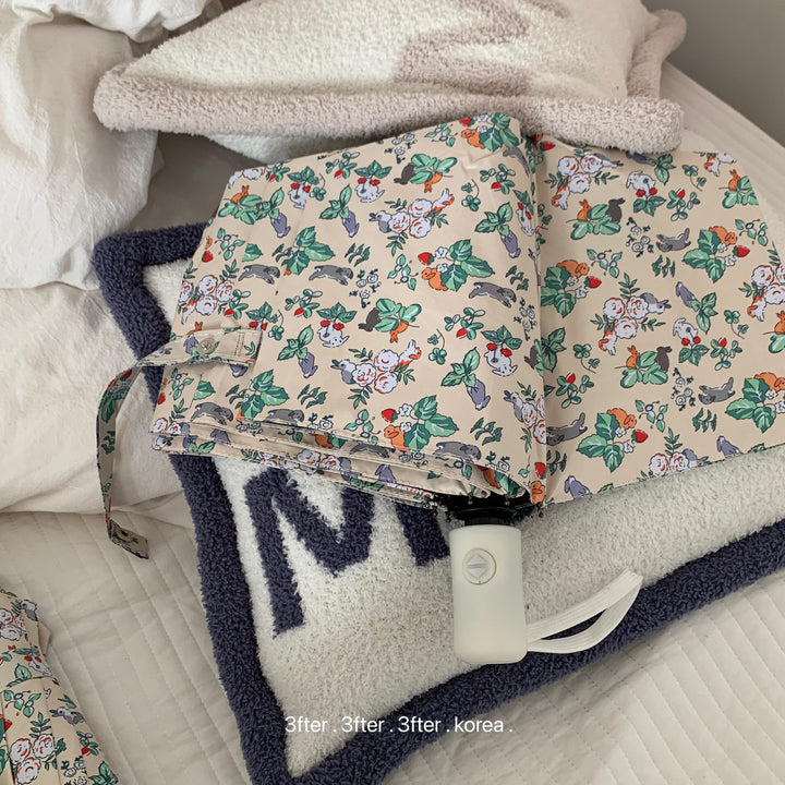 Damer Sammenleggbart Paraply med blomstret Vintage-design Skanto
