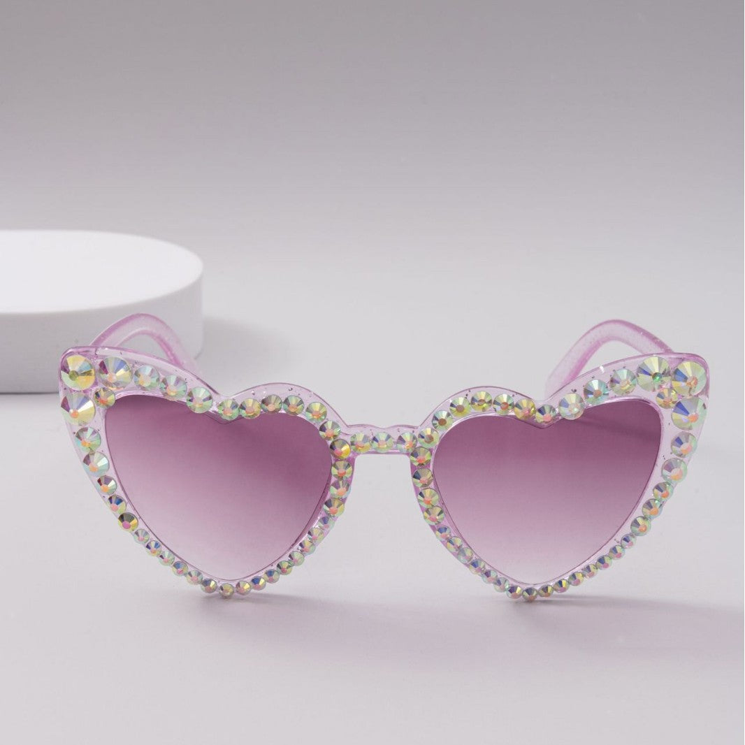 Dame Hjerteformet Glitter-solbrille Skanto