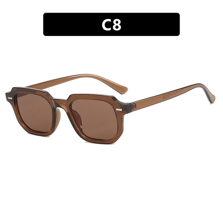 Dame kvadratisk solbrille med stilfull rammestruktur og UV-beskyttelse Skanto