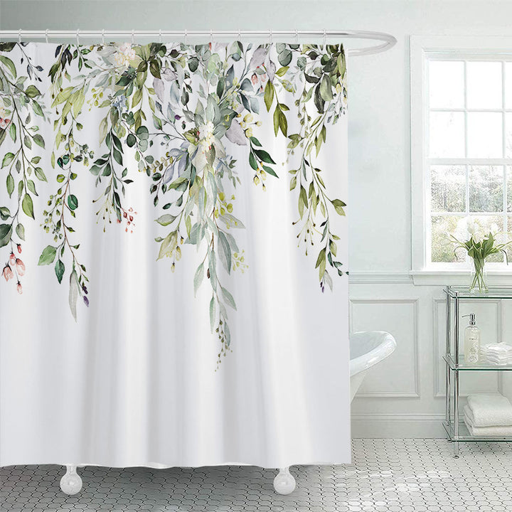 Kunstnerisk Blomster Dusjforheng Skanto