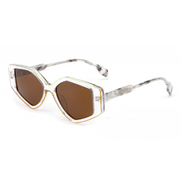 Dame modisk solbrille med unikt skåret design og UV-beskyttelse Skanto