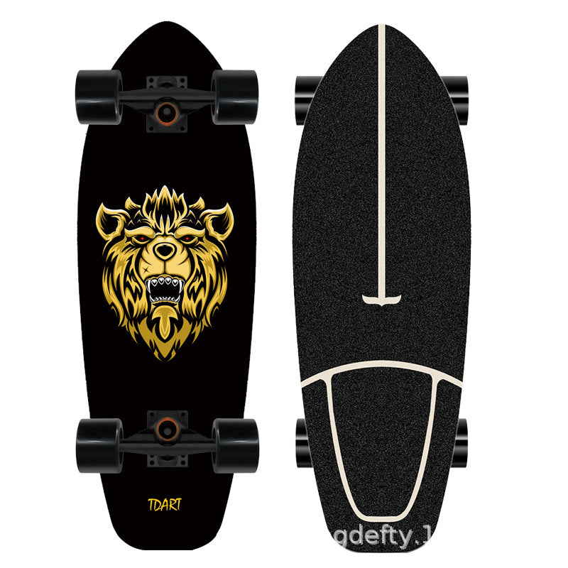 Kunstnerisk Løve Design Skateboard Skanto