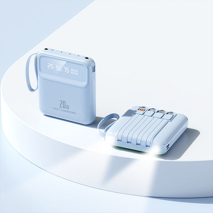 Bærbar Powerbank med multifunksjonell hurtiglading og digital skjerm Skanto