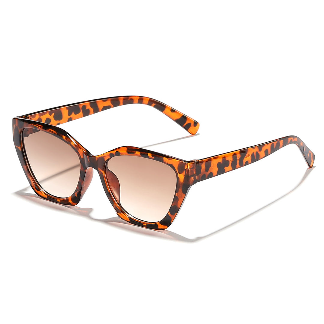 Dame geometrisk solbrille med moderne, hypoallergen plastramme Skanto