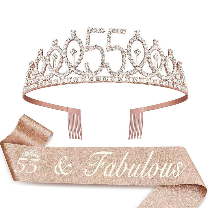 Damer Krystallprinsessekrone med 30 & Fabulous tekst Skanto