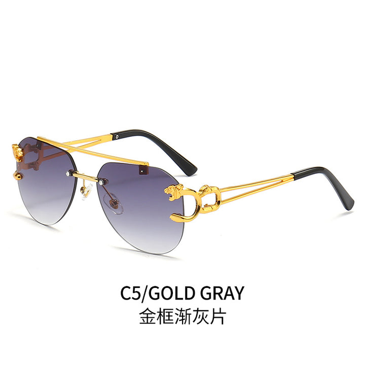 Dame Designer-solbrille med unikt dyreaksent Skanto