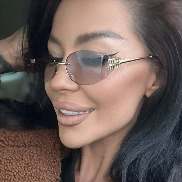 Dame sportlich pilot solbrille med beskyttende UV-filter og fleksibel ramme Skanto
