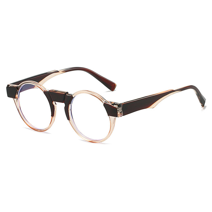 Dame moteriktig lesebrille med innovativt rundt rammedesign Skanto