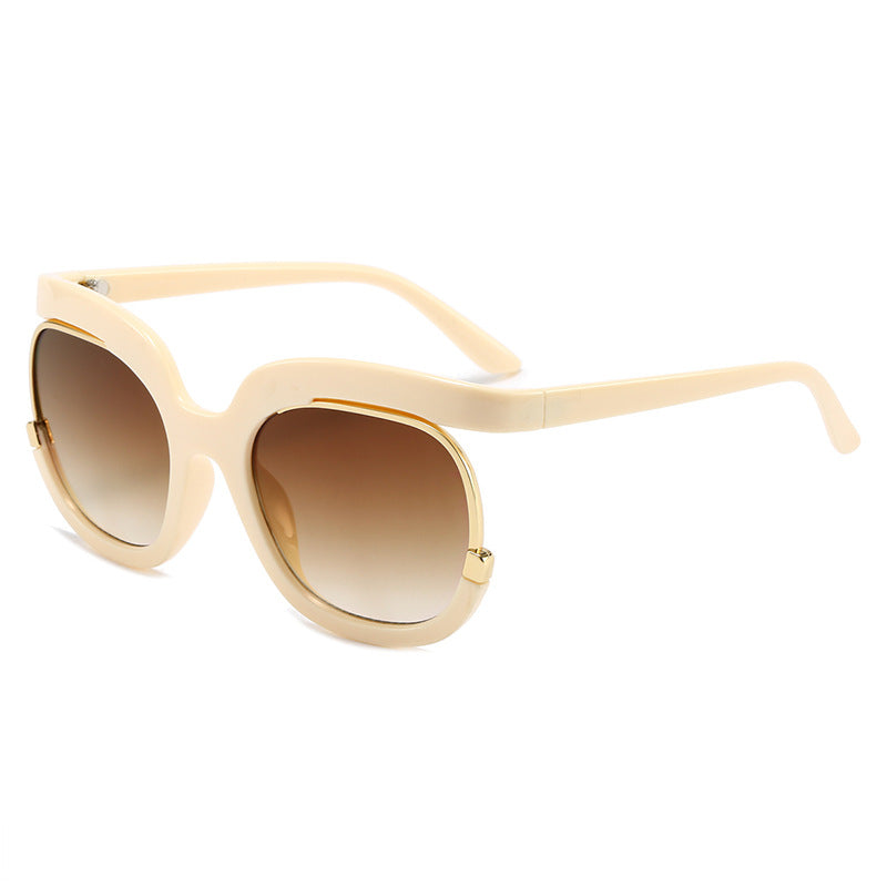 Dame Overdimensjonert Solbrille med elegant Skildpadde-design Skanto