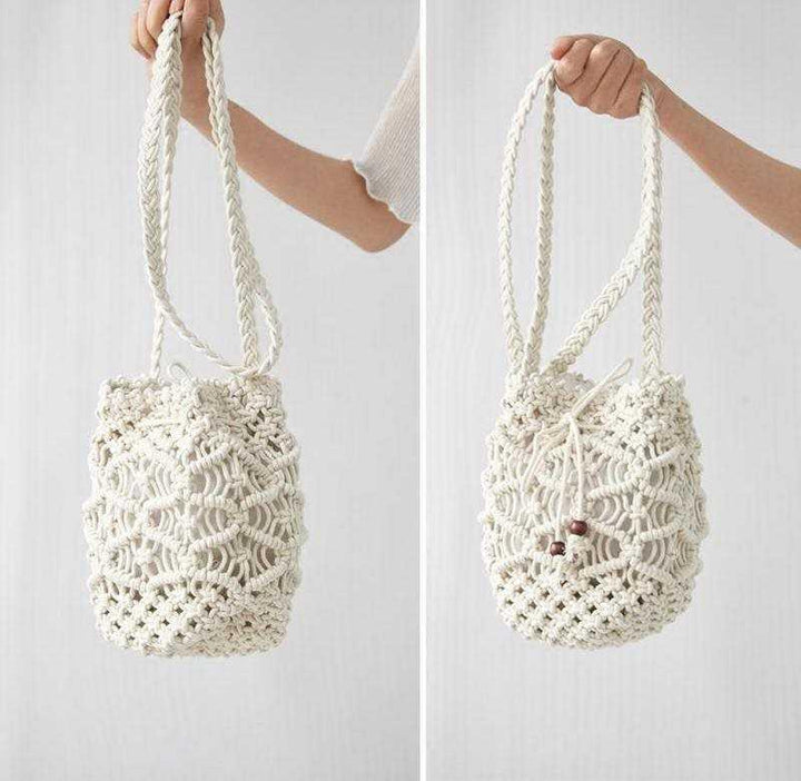 Makramee crossbody bag with decorative pattern Skanto