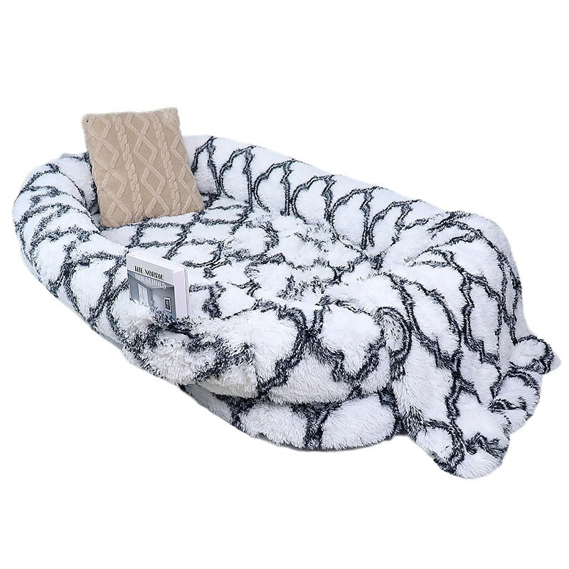 Plush Faus Fur Teppe Hundefläge