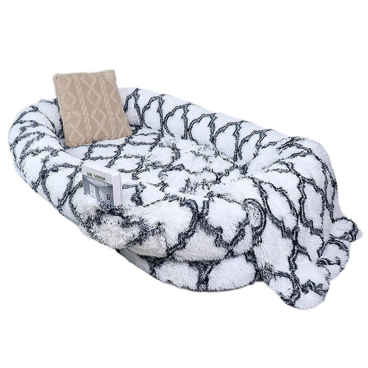 Plush Faus Fur Teppe Hundefläge