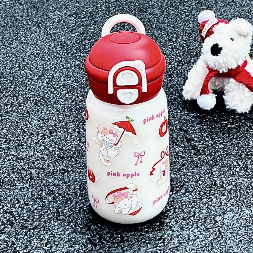 Damen Isolier-Trinkflasche mit verspieltem Tierdesign und sichergestelltem Klappverschluss Skanto