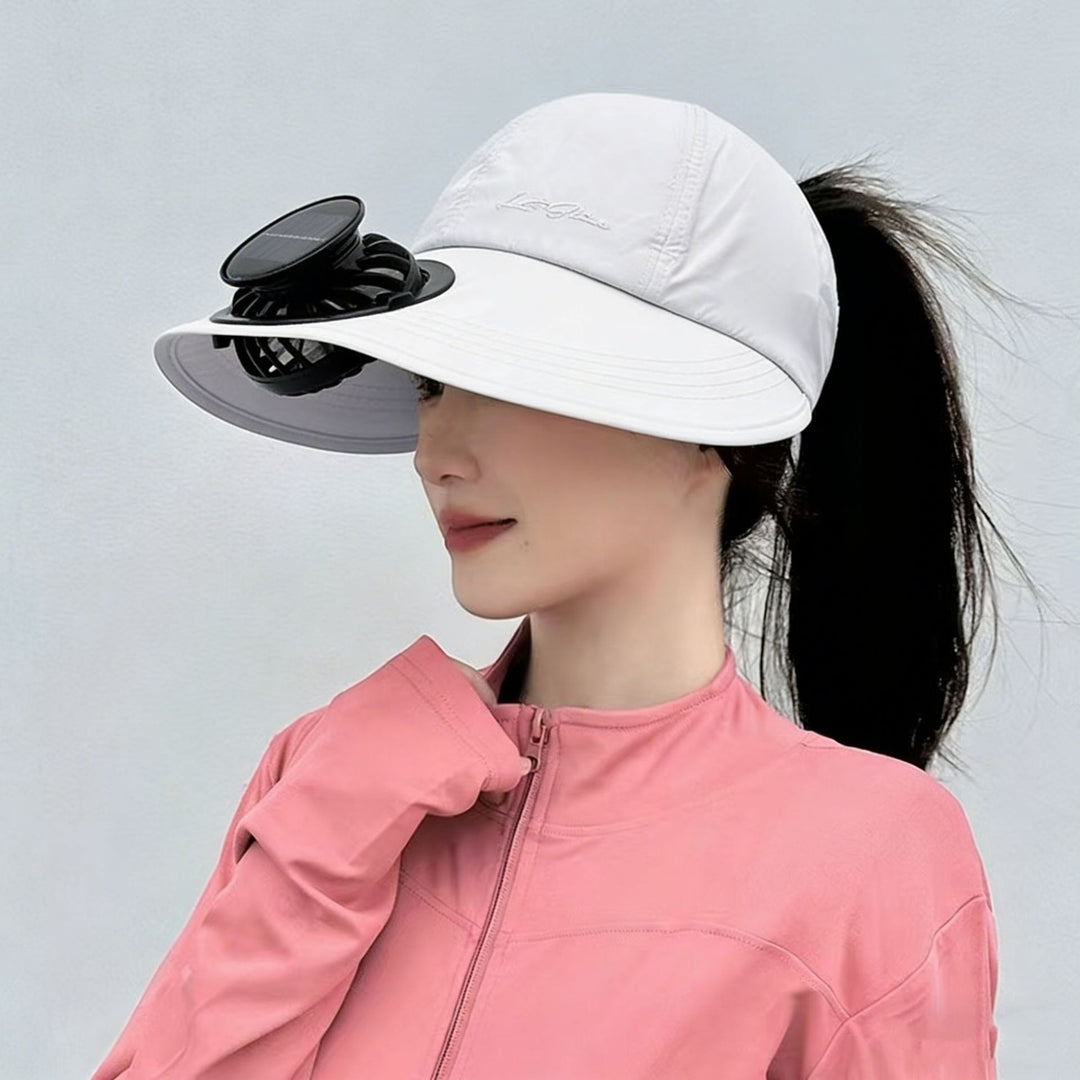 solardrevet mesh baseball cap med avtakbar frontvifte Skanto