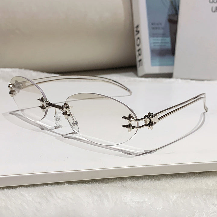 Dame elegant metallbrille med filigran design Skanto