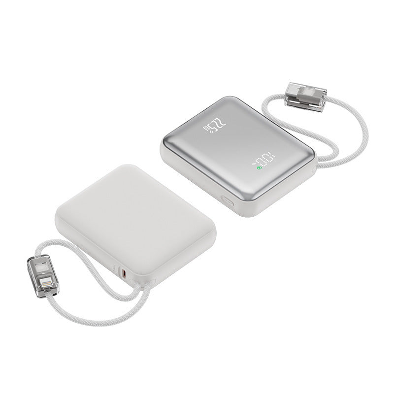 Powerbank med integrert hurtiglading og digital kapasitetsskjerm Skanto