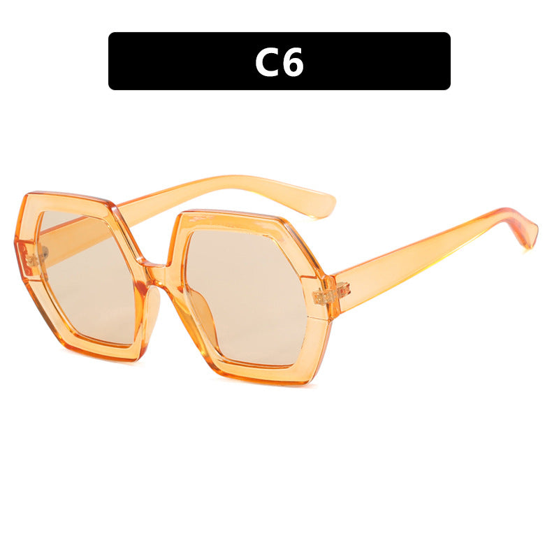 Damer innovativ hexagonal solbrille Skanto