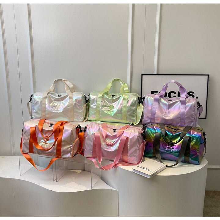 Damer Sporty Reiseduffel med glitrende materiale Skanto