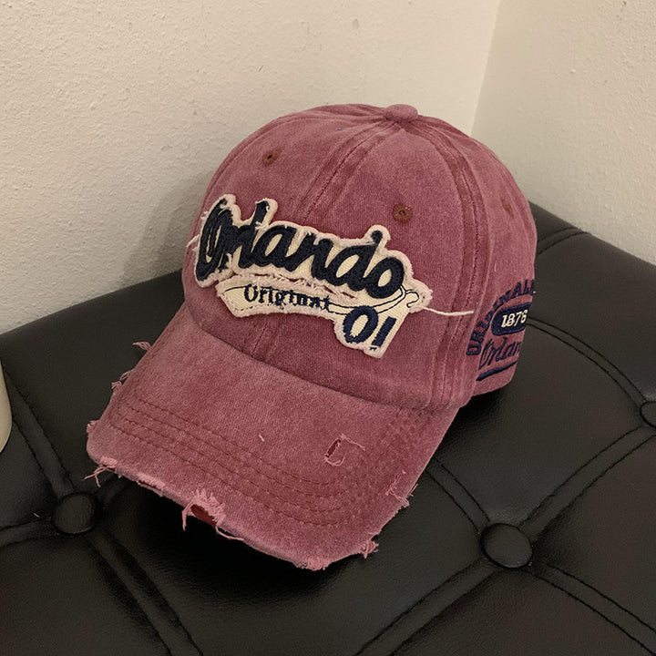 Men's Distressed Cotton Baseball Cap Skanto