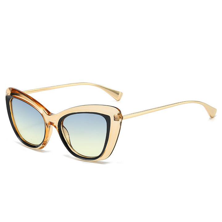 Dame Cat-Eye solbriller med elegant metallramme Skanto