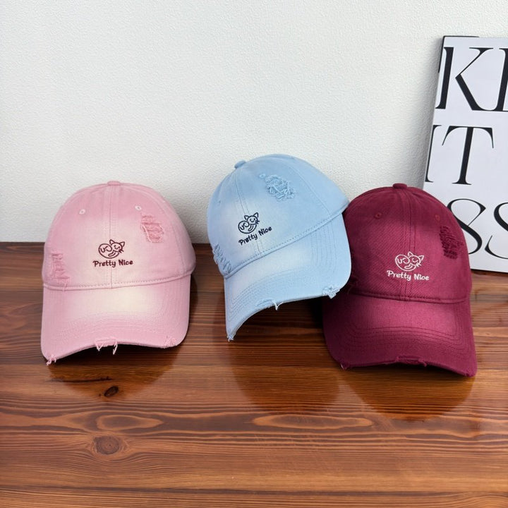 Kvinnenes Slitt Uformell Brodert Baseball Caps Skanto