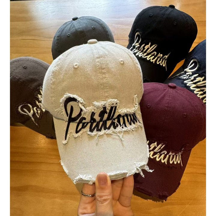 Unisex Slittet Bomull Baseball Cap Skanto