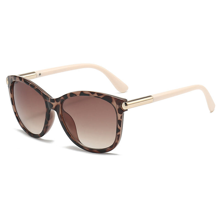 Dame Elegant Oversized Solbrille med stilfull ramme Skanto