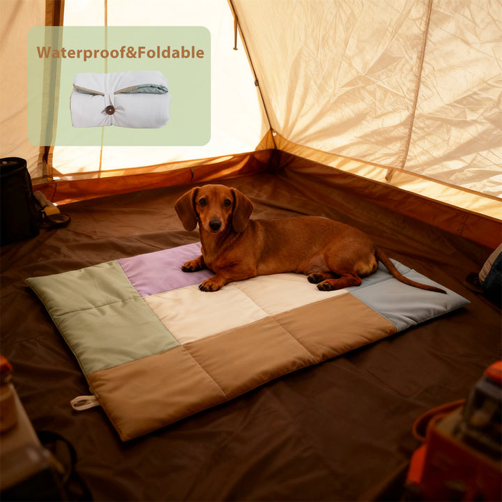 Bærbar quiltet hundesovematte