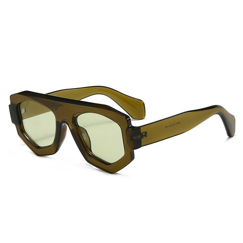 Dame moterik hexagonal solbrille Skanto