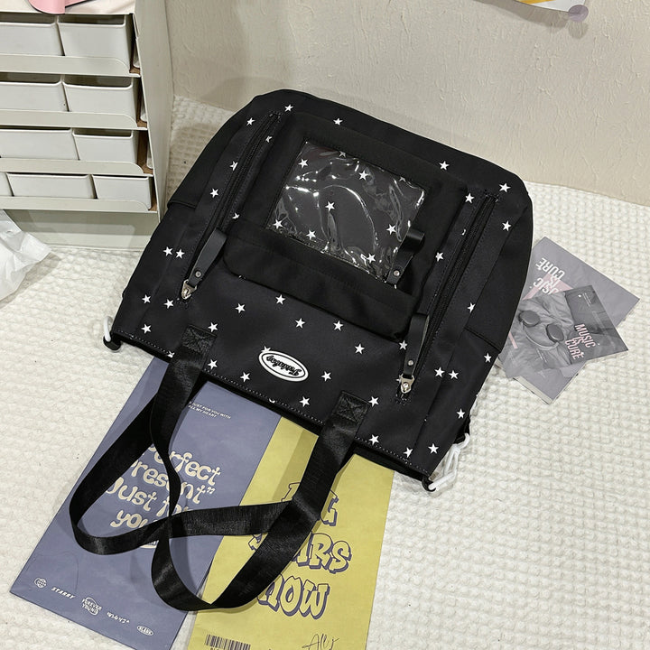 Star-Print Multi-Functional Skole Ryggsekk Skanto
