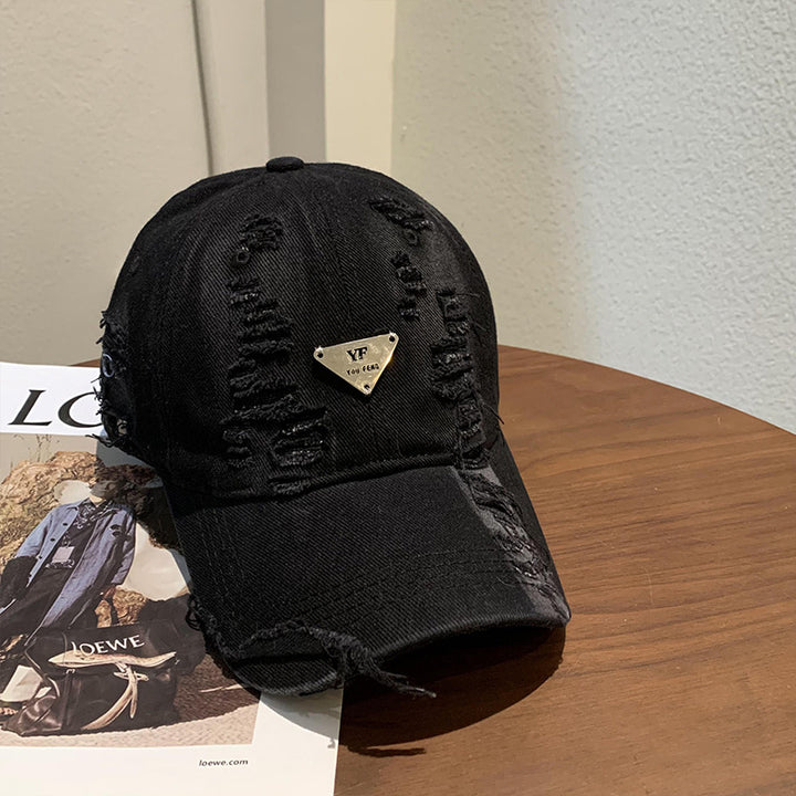 Damer's Slittet Denim Baseball Cap Skanto 1784084082
