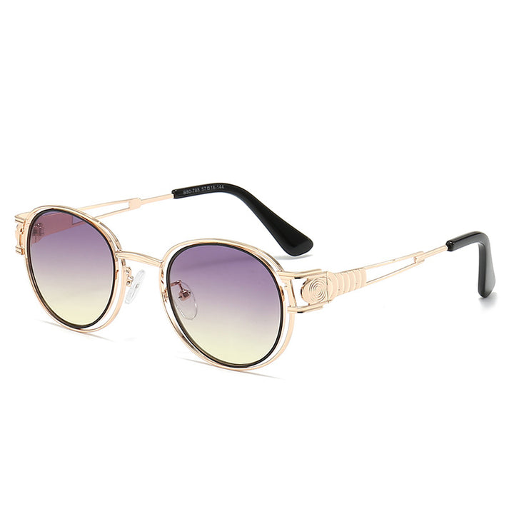 Dame solbrille med moderne metallramme og komfortable nesepads Skanto