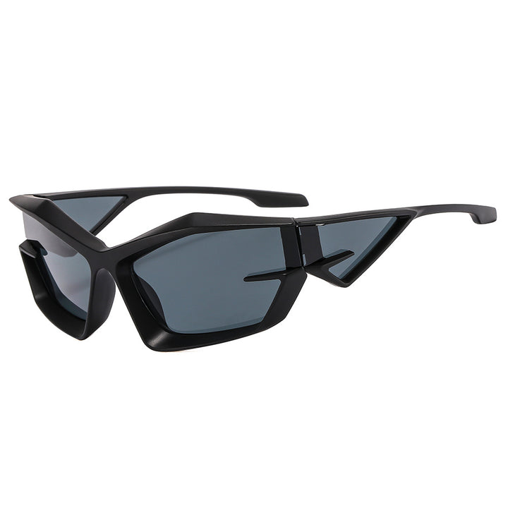 Damer futuristisk solbrille med unikt polygon-design Skanto