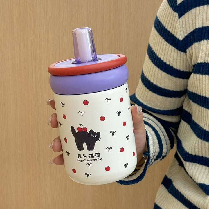 Dame-drikkeflaske med innovativt silikonlokk og lekent design Skanto