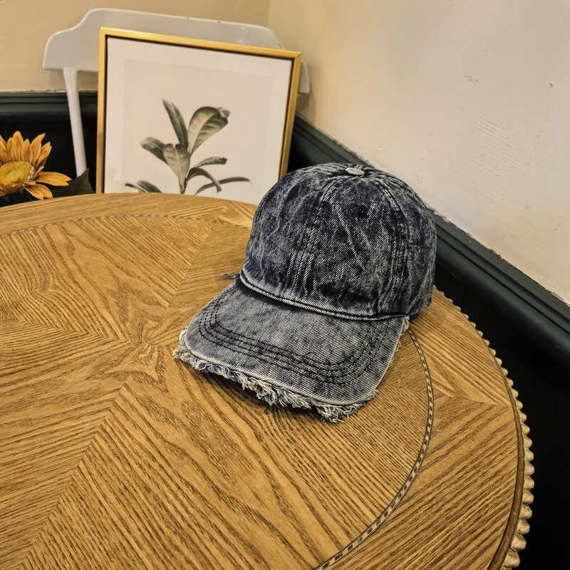 Herre Slitt Denim Baseball Cap Skanto 1784270742