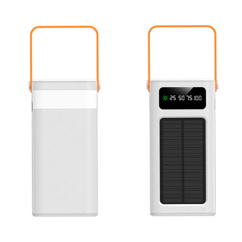 Bærbar solcelle powerbank med digital skjerm og praktisk bæresnor Skanto