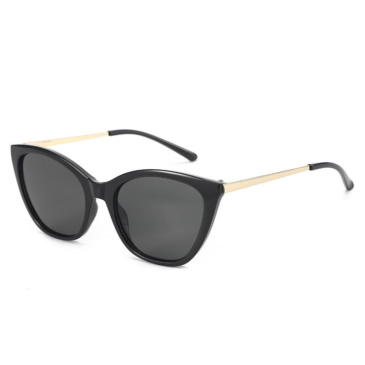Dame elegant Cat-Eye solbrille med høy kvalitet ramme og UV-beskyttelse Skanto