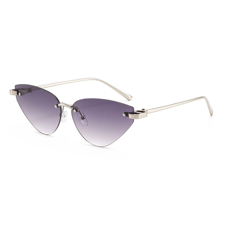 Dame elegante Cat-Eye solbriller med ultralett metallramme Skanto