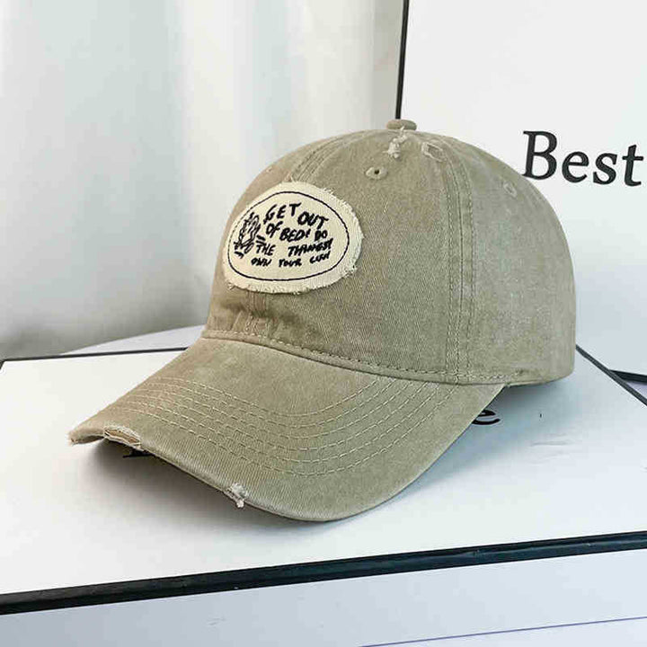 Kvinne Casual Distressed Bomull Baseball Caps Skanto