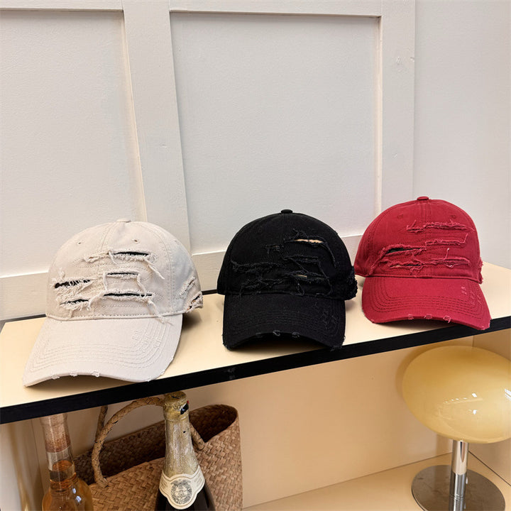 Herre Slitt Denim Baseball Caps Skanto