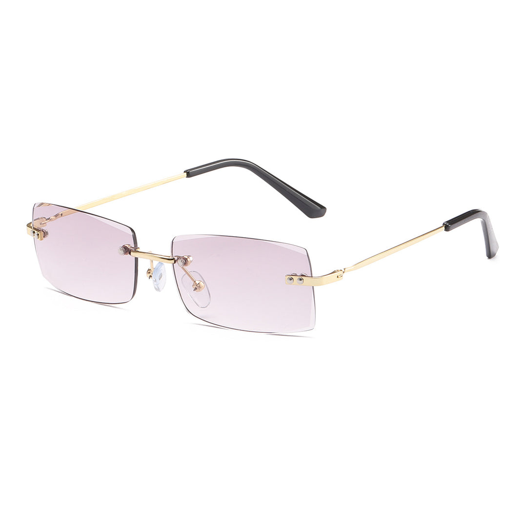 Dame moteriktig solbrille med elegant, filigranramme Skanto