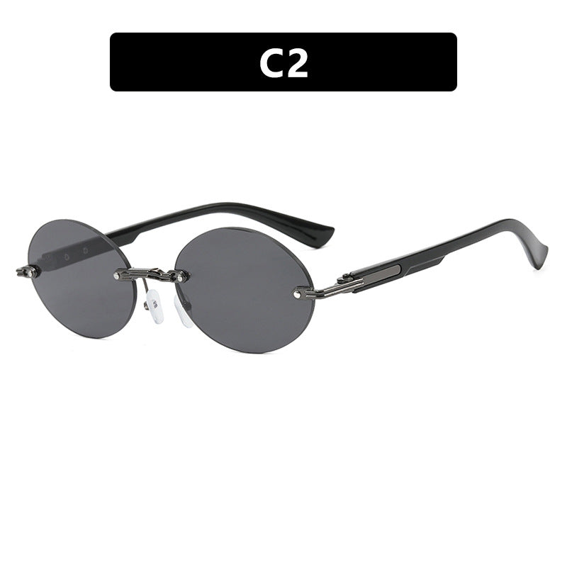 Dame rund solbrille med elegant treinnramme og UV-beskyttelse Skanto