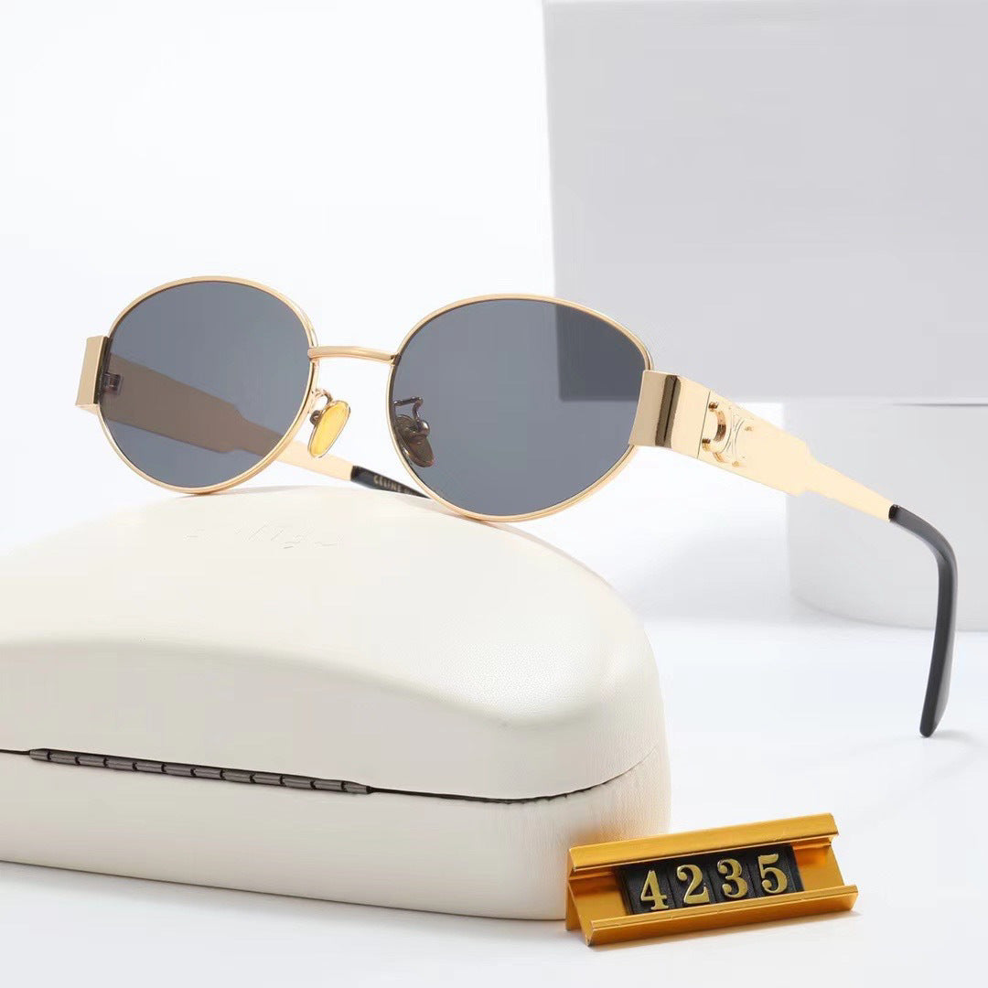 Dame eksklusiv ovalformet designer-solbrille Skanto