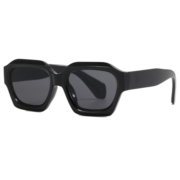 Dame modische geometriske oversized solbriller Skanto