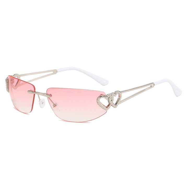 Dame Cat-Eye solbriller med unikt hjerte-design og beskyttende UV-filter Skanto