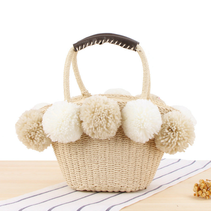Korvveske med dekorative pom poms Skanto