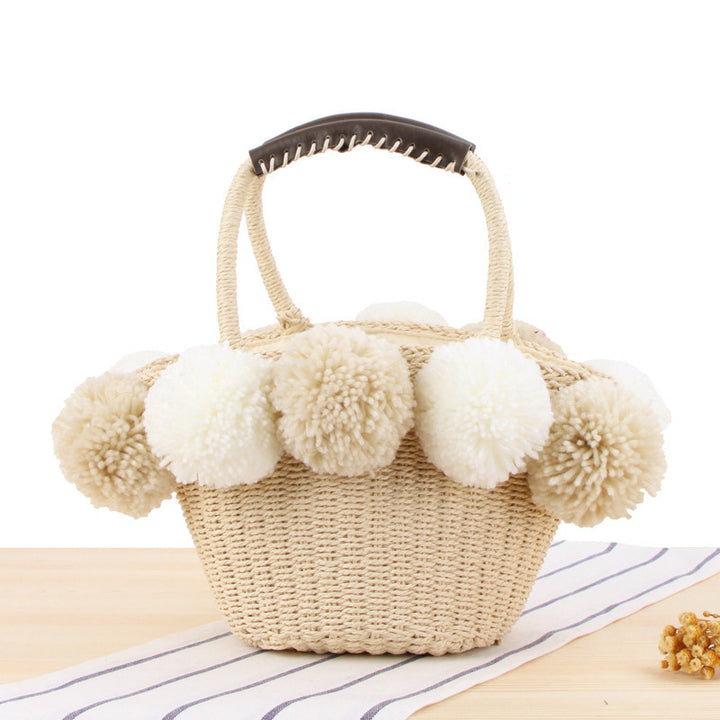 Korvveske med dekorative pom poms Skanto