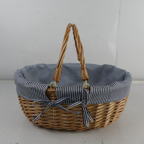 Damer flette kurv med stripet innerv lining Skanto
