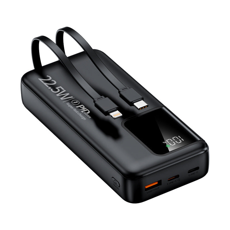 Powerbank med duale hurtigladeporter og digital kapasitetsindikator Skanto