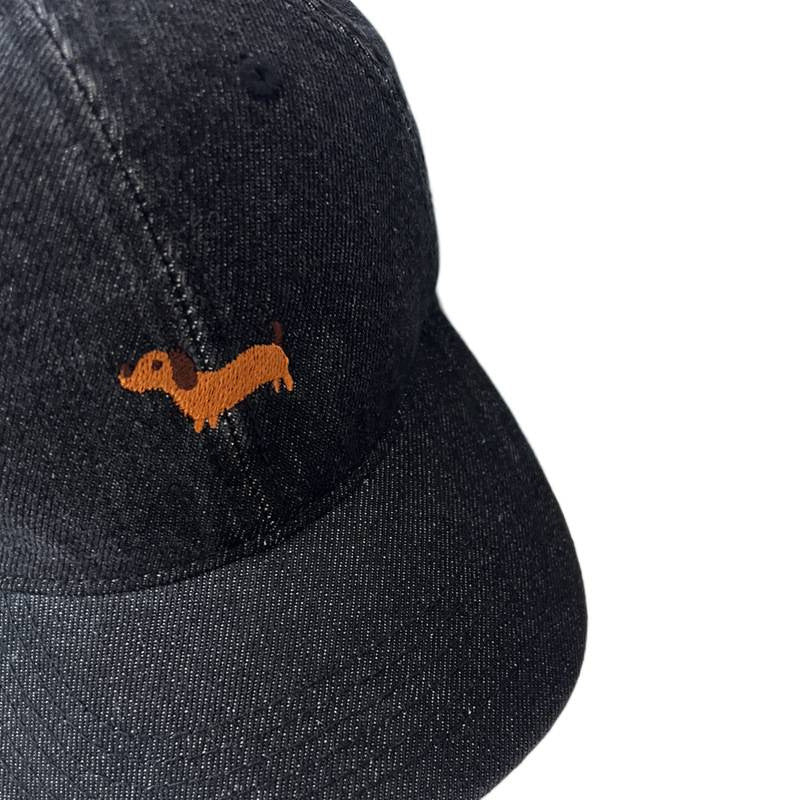 Kvinnens avslappede broderte hundetema baseball caps Skanto